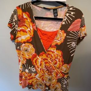 New York and Co women’s faux wrap top and tank top